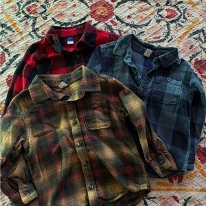 Plaid Kids Flannel Shirts bundle
